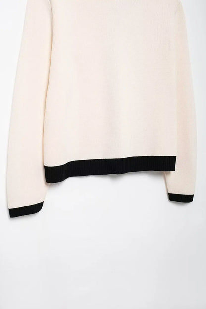 TRAFZA Autumn Fashion Women Sweater Coats Solid O-Neck Long Sleeves Pockets Buttons Single Breasted Female Casual Knitted Coat