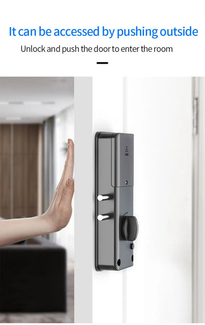 No Drilling Smart Tuya App Bluetooth Indoor Invisible Lock for Wooden Door Electronic 13.56 IC Card Lock Support Gateway to Wifi