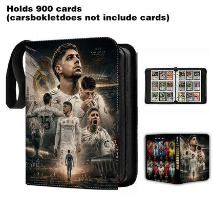 2026 World Cup Football Star Ronaldo Messi Mbappé 400/900pcs Album Book Folder Card Slots Collections Zipper Card Binder Holder