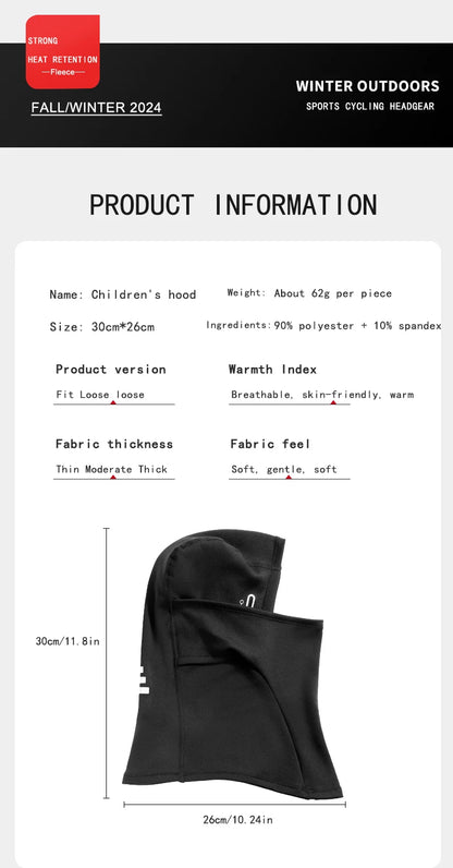 Children's ski warm headgear outdoor windproof cold-proof cycling mask helmet lining balaclava hat men and women
