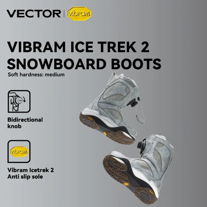 VECTOR Professional Women Man Ski Shoes Warm Waterproof Snowboard Boots Non-slip Leather Breathable Snow Ski Boots Ski Equipment