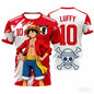 2026 Summer Japan One Piece Luffy Football Jersey Men T-shirt Football Special Jersey Adult Men's Quick-Drying T-shirt