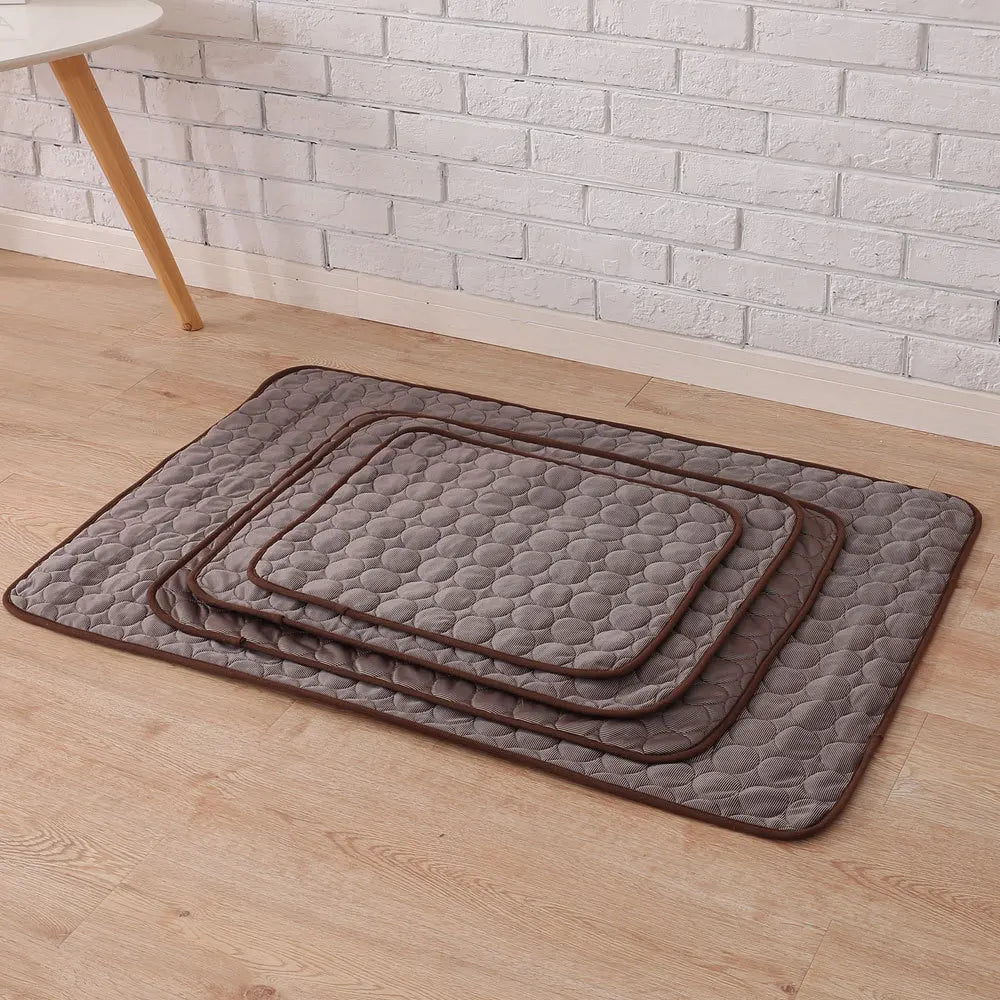 Dog Cooling Mat Summer Pad Mat For Dogs Cat Ice Silk Blanket Sofa Breathable Pet Dog Bed Summer Washable For Small Large Dog Cat