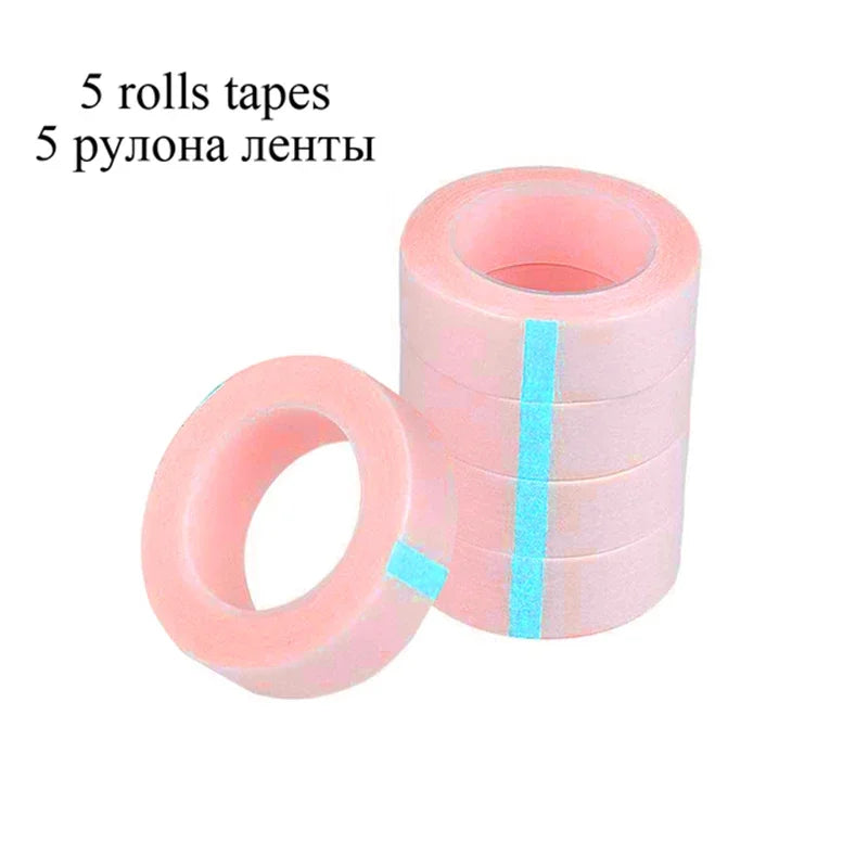5Pcs Breathable Medical Paper Tapes Eyelash Extension Lint White Tape Eye False Lashes Patch Eyelid Sticker