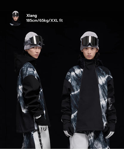 VECTOR Men and Women Splicing Skiing Skiing Top Waterproof Windproof Warm Durable Indoor and Outdoor Skiing Snowboard Jacket