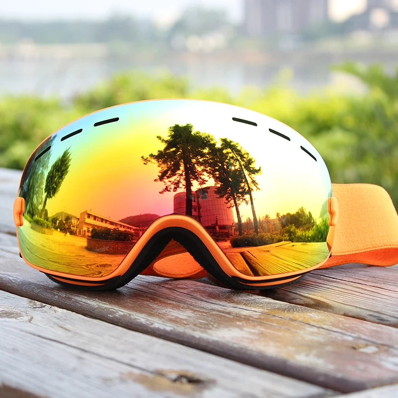 PHMAX Ski Goggles Men Snowboard Glasses Women Winter Outdoor Snow Sunglasses UV400 Double Layers Lens Anti-Fog Skiing Goggles
