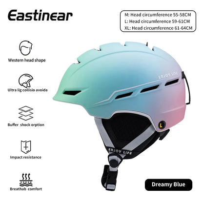 Eastinear 2024 New Safe All-in-one Warm Ski Helmet Breathable and Comfortable Outdoor Sports Ski Equipment for Men and Women