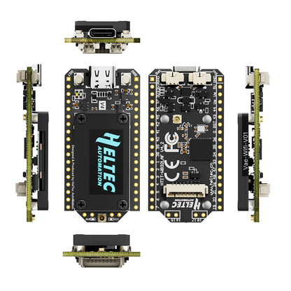Meshtastic Heltec V4 Low Power ESP32 SX1262 LoRa 32 Dev-Board Case Set With 3000mAh Battery Support SolarPowered BLE Arduino IoT