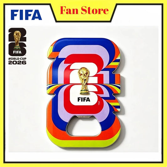 2026 FIFA World Cup Trophy Bottle Opener Fridge Magnet 2.5D Gold Zinc Alloy Soccer Fan Souvenir Gift Bar Kitchen Accessory