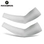 ROCKBROS Bicycle Arm Sleeves Ice Silk Sun UV Protection Sports Cycling Arm Sleeves Cover Breathable Running Fitness Arm Sleeves
