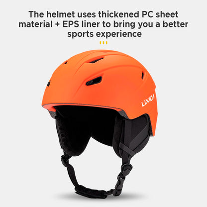 Ski Helmet Integrated Warm Snow Sports Helmet Adjustable Lightweight Comfortable Winter Snowboard Helmet with 14 Air Vent Holes