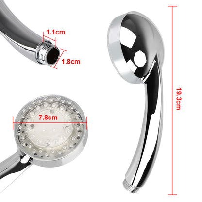 Ultra-Quiet Rainfall Top Spray LED Shower Head Water Flow Power Generaton 7 Colors Gradual Changing