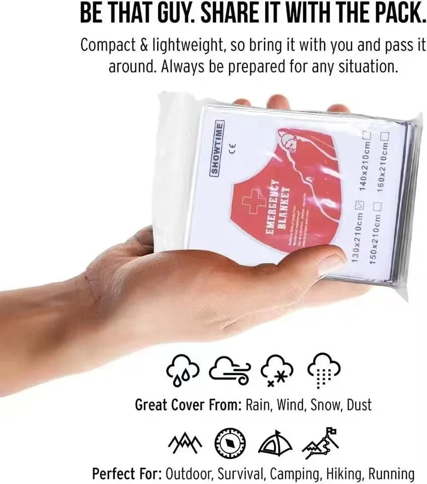 20 PACKS Extra Large 82"x 52 Emergency Solar Mylar Blanket Survival Safety