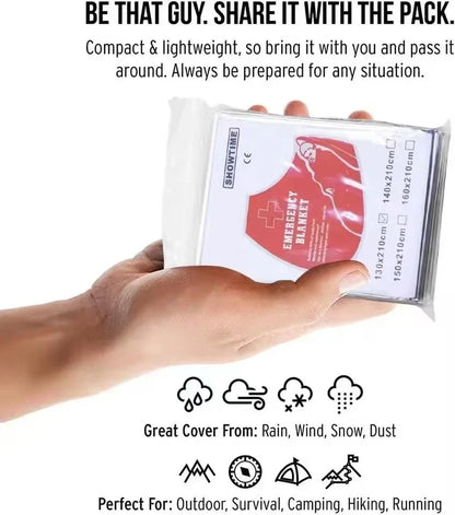 20 PACKS Extra Large 82"x 52 Emergency Solar Mylar Blanket Survival Safety