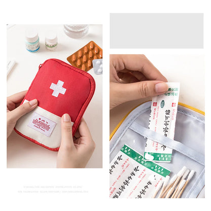 Mini First Aid Pouch Portable Small Emergency Medicine Storage Bag Medicine Bag for Outdoor Camping Hiking Home Travel Emergency