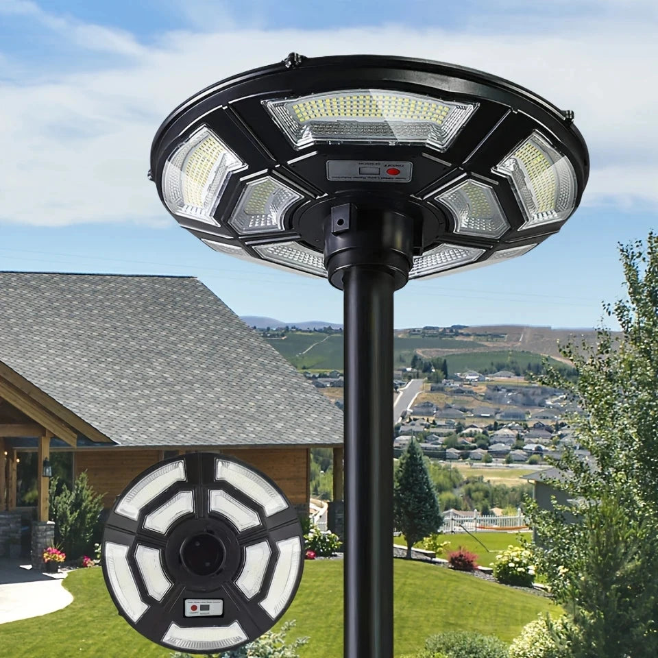 Solar Powered Outdoor Yard Light UFO Solar Charging Courtyard light Automatic On/Off from Dawn to Dusk source With Motion Sensor