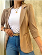 Elegant Corset Suit Blazer Top for Women Collar Open Front Jacket Coat