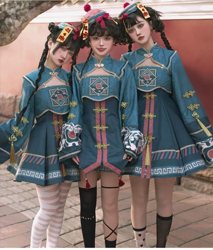Vampire Easter Zombie Costume Cosplay Women Lolita Dress Hat Wig Anime Maid Chinese Carnival Party Gothic Clothes Skirt Outfit