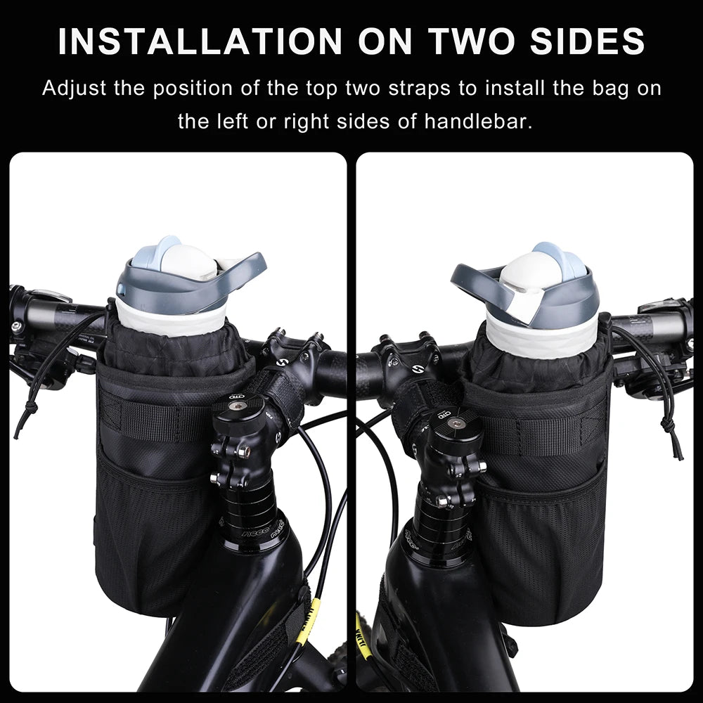 Rhinowalk Handlebar Bag Cycling Water Bottle Carrier Pouch MTB Bike Kettle Bag Riding Handlebar Bag Bicycle Accessories