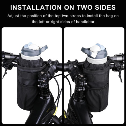 Rhinowalk Handlebar Bag Cycling Water Bottle Carrier Pouch MTB Bike Kettle Bag Riding Handlebar Bag Bicycle Accessories