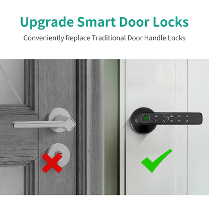 Tuya 5-in-1 Door Lock Smart Home Products Fingerprint Locks	Remote Control App Unlock Support Password IC Card Key Unlock
