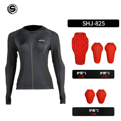 SFK Summer Breathable Motorcycle Jacket Women Tight Moto Body Armor Clothing Female Biker Jacket CE Motorbike Protective Gear