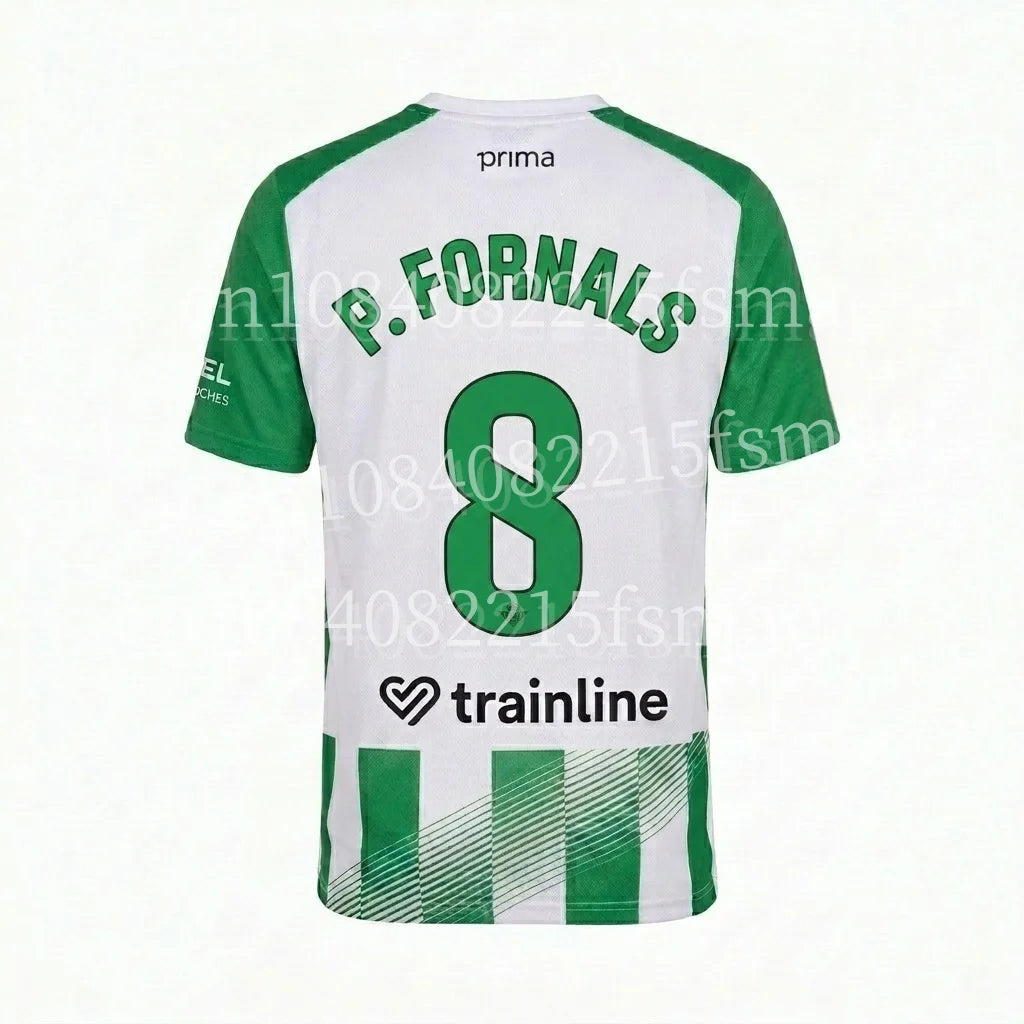 2026/27Men Green White Striped Soccer Jersey Short Sleeve Quick Dry Football Shirt Breathable Sports Shirt Team Training Uniform