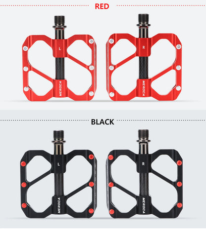MEROCA Bicycle Pedal 3 Bearing Non-Slip Mtb Pedals Sealed Three Bearing Aluminum Alloy Mountain Bike Pedal Cycling Accessories