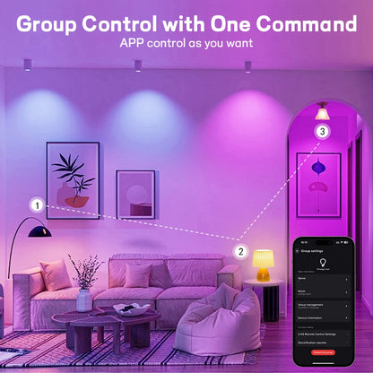 220V 110V WiFi Smart LED Bulb 9W 10W E27/E26 RGB+CCT Indoor Light Alexa Google Home Together APP Timing Dimming