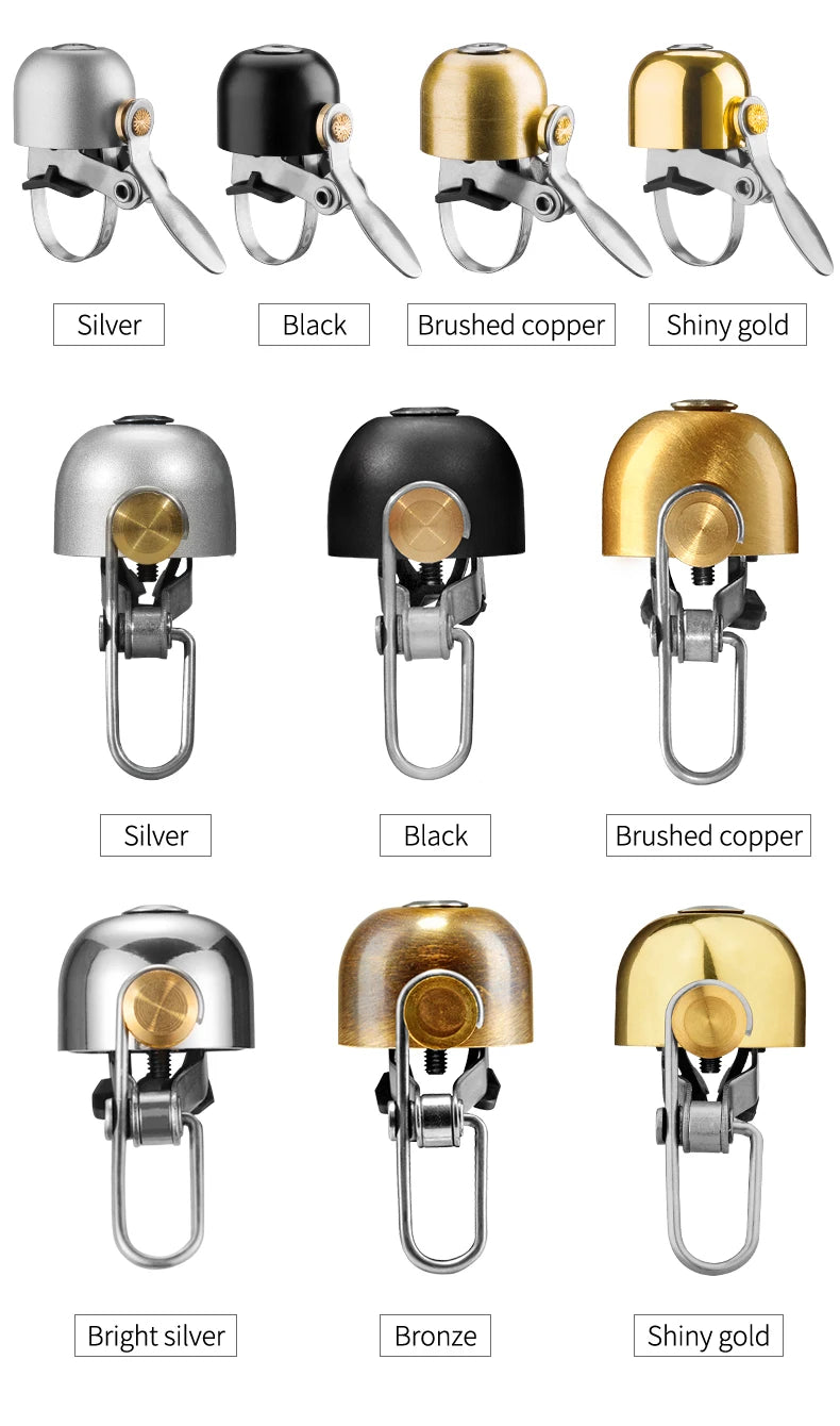 ROCKBROS Steel Copper MTB Bike Ordinary Bell Clearly Sounds Riding Bike Safety Horn Ultralight Cycling Bell Bicycle Accessories