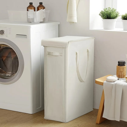 1PC Laundry Basket With Wheels And Lid,Closed Laundry Hamper,Suitable For Bedrooms,Bathtubs,Laundry,Dormitories