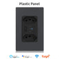 Melery Brazil WiFi Smart Wall Socket USB Tuya Electrical Plug Outlet PC/Glass Panel Alexa Google Home,Whole House Intelligence