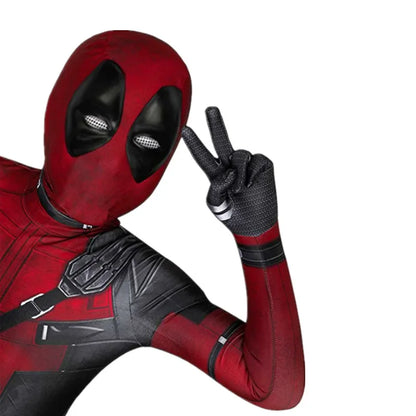 Superhero Deadpool Costume Kids New Deadpooling 3 Cosplay Cosutme Deadpool3 Full Children Costume Bodysuit Halloween Jumpsuit