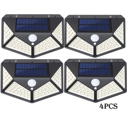 1-12 Pack Solar Lights Outdoor 100 LED Wall Lamp Motion Sensor Lights Waterproof Solar Street Light for Garden Porch Yard Garage