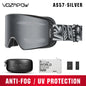 Vozapow Ski Goggles Magnetic Double Layer Anti Fog Professional Skiing Mask Men Women Super View Snowboard UV400 Snow Sunglasses