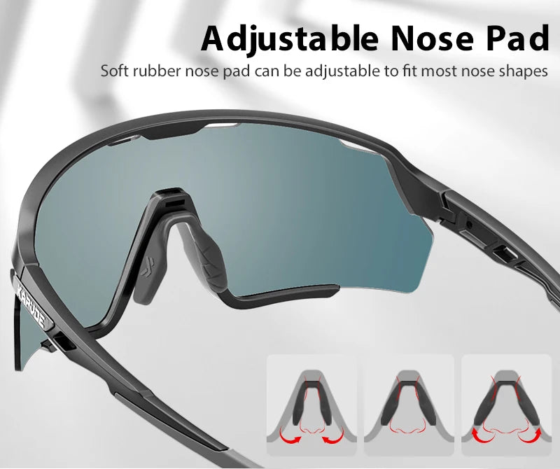 KAPVOEPolarized Cycling Glasses TR90 Frame Men Women Sports Running Eyewear MTB Bicycle Sunglasses Road Bike Glasses