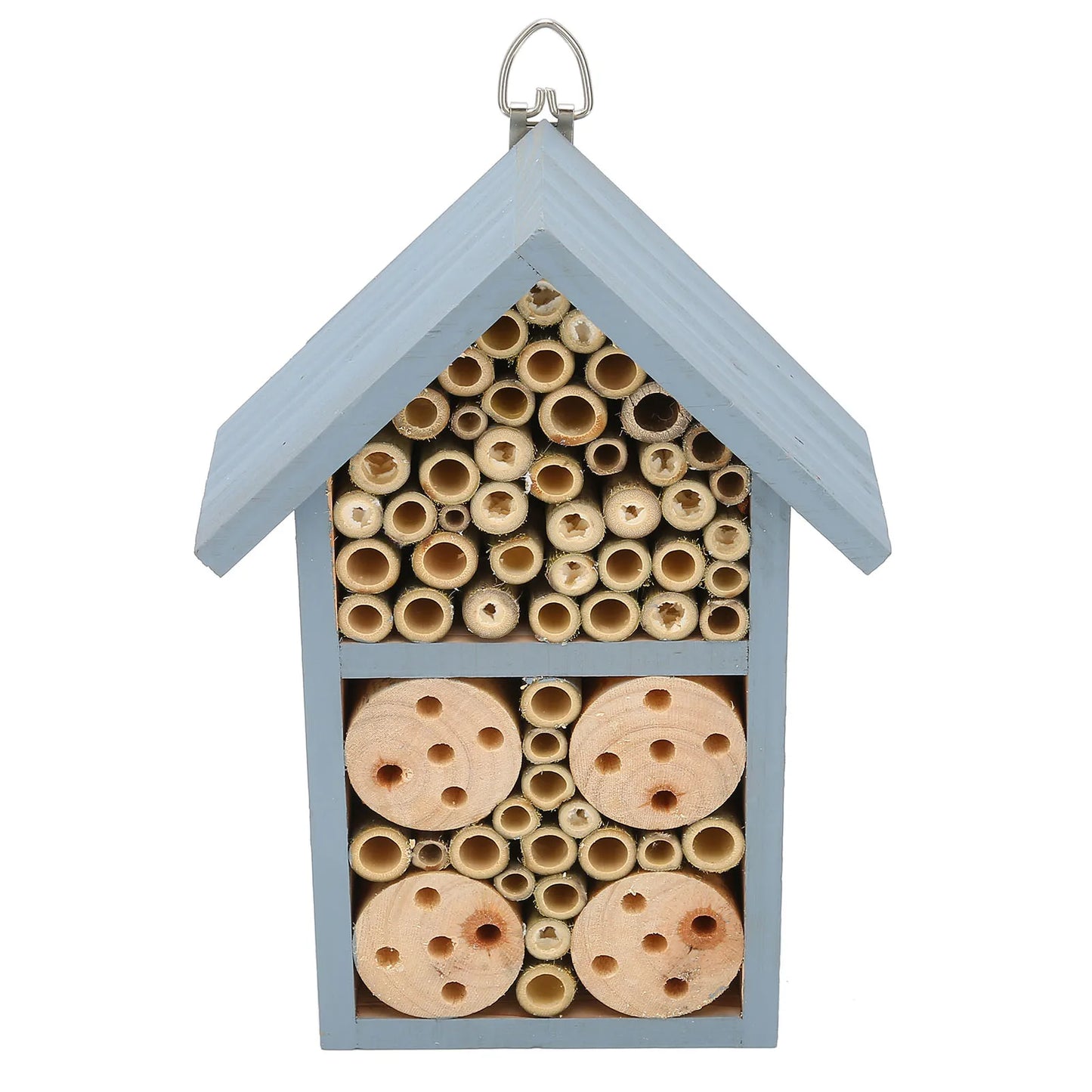 Wooden Insect House Hanging Insect Hotel Shelter 23.3x12x7.5cm for Butterflies Bees Garden Supplies