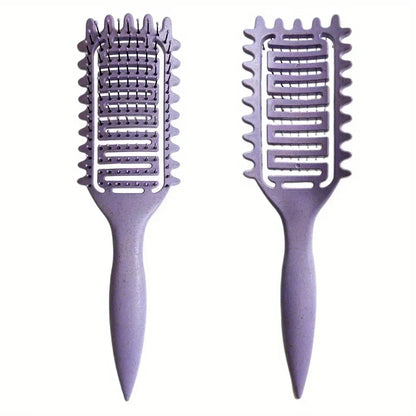 3 in 1 Curl Define Styling Brush Hollow Out Detangling Hair Brush Tangled Hair Comb