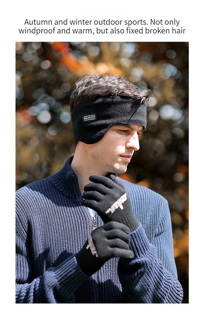 GTUBIKE Winter Unisex Thicken Warm Fur Earmuffs for Men Women Velvet Plush Ear Muffs Protector Outdoor Cycling Skiing, Black
