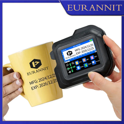 EURANNIT E98 0.5Inch Portable Mini Printer 2.8inch Touchscreen Inkjet Printer Expire Date QR Barcode Logo Label Printing Machine