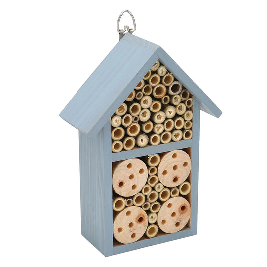 Wooden Insect House Hanging Insect Hotel Shelter 23.3x12x7.5cm for Butterflies Bees Garden Supplies