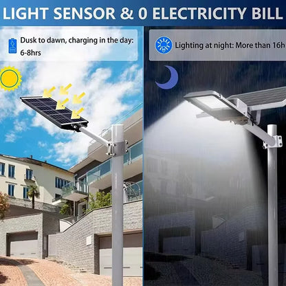 Aluminum 8000mah High Power Solar Light Outdoor Solar Street Light Waterproof Street Light For Garage Garden Terrace wall lamp