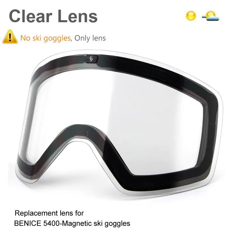 Ski Goggles with Magnetic Double Layer Yellow Lens Skiing Anti-fog UV400 Snowboard Goggles Men Women Ski Glasses Eyewear Set