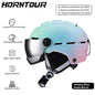 Horntour professional integrated ski helmet anti-collision warmth men and women outdoor single board double board ski equipment