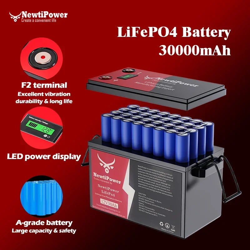 2000W Off-Grid Solar Complete Kit Power 100A Controller,110V 220V Inverter&10AH 30AH LiFePO4 Battery for Home/RV/Camping