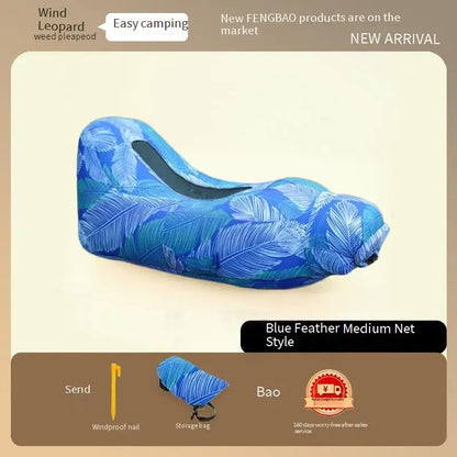 Portable inflatable lounge chair, lazy lounge chair, comfortable outdoor inflatable sofa, breathable inflatable bed, waterproof