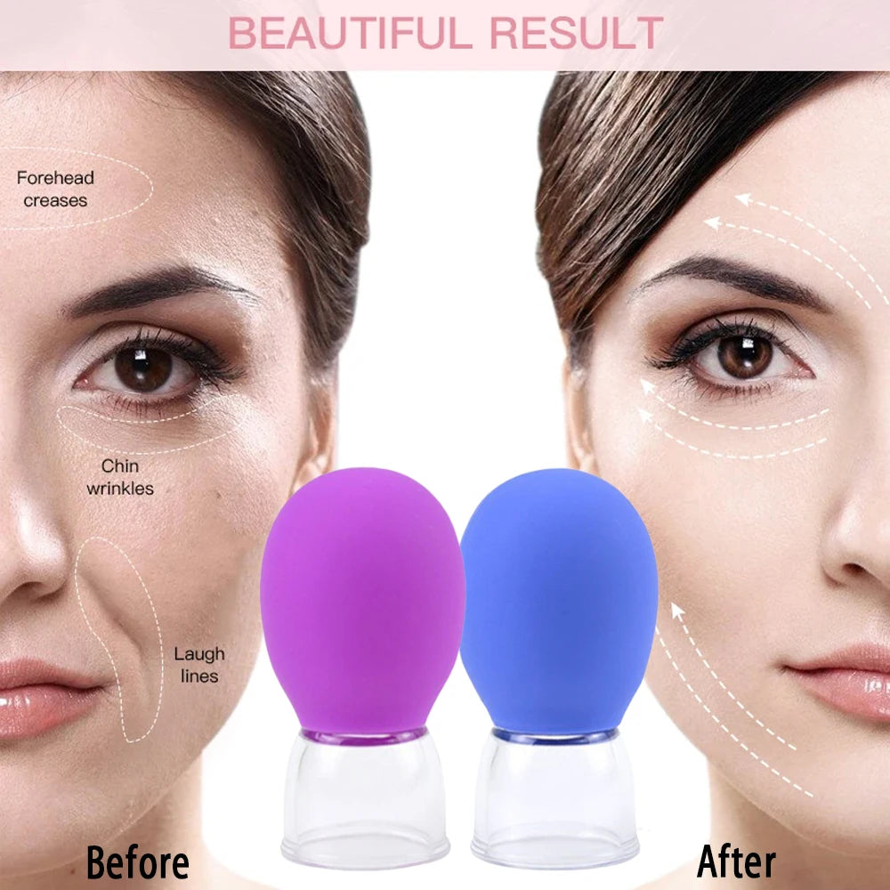 Silicone Cupping Massage Cup Body Face Neck Eye Massager Vacuum Body Facial Care Facial Steaming Pore Cleaner Tool Skin Care