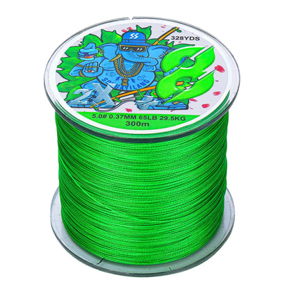 Sougayilang X8 300m Fishing Line 8 Strands Braided Fishing Line Abrasion Resistant Multifilament Carp Fishing Line 16-75LB