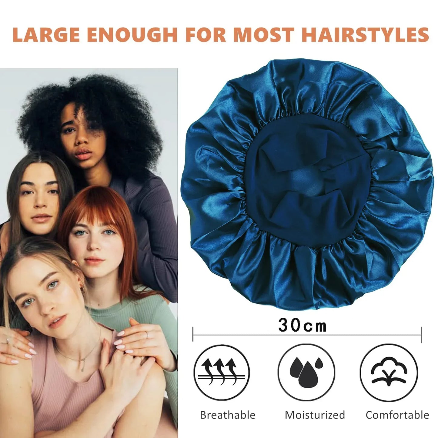 Hundreds of High Elasticity Hair Care Cap Moon Hat Wrapped Headscarf Beauty Cap Shower Cap Female Nursing Satin Sleeping Cap