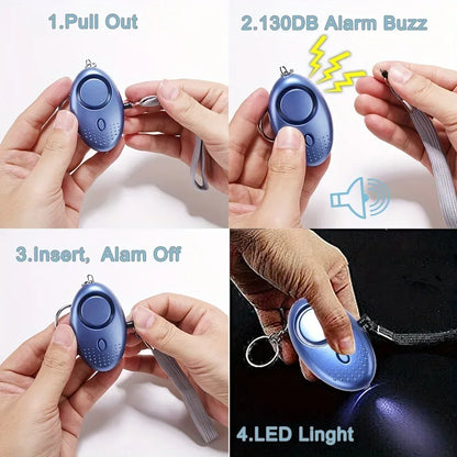 Self Defense Keychain for Women - Personal Safety Alarm with LED Light & Emergency Whistle | Protective Security Accessories